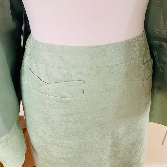 Vintage Jones New York Suit Size 8 2-Piece Skirt Suit w/ Blazer Jacket Green - Picture 9 of 12